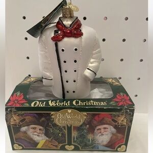 Old World Christmas Glass Blown 4x4 Chef’s Coat